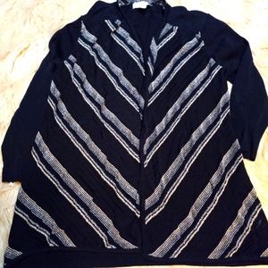 💕2/$15💕Coldwater Creek Black/Silver/Gold Open Ca